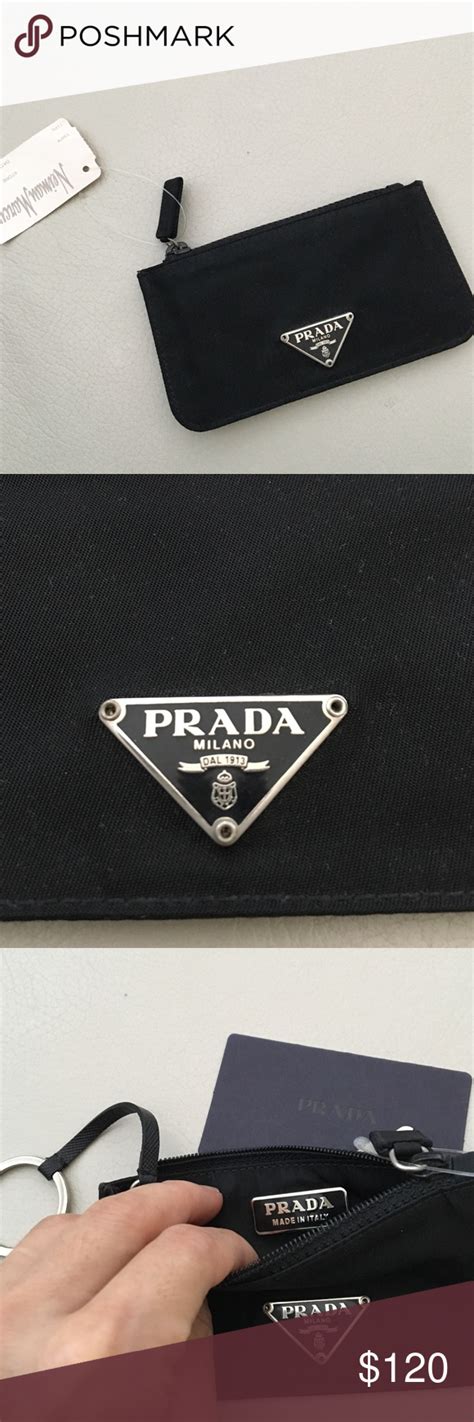 prada wallet keychain|Prada wallet price.